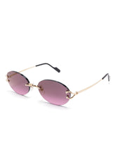 oval-frame sunglasses